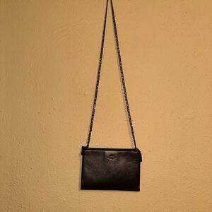 Black and silver coach crossbody purse